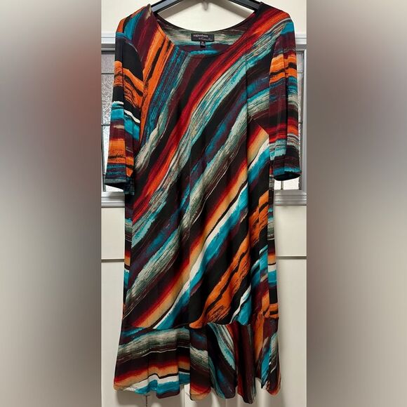Robbie Bee Dress Multicolor Stripe (623) - Picture 1 of 3